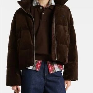 Polo Ralph Lauren Dark Brown Cotton Corduroy Down Jacket